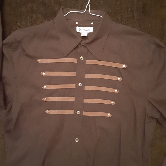 Men's Military-esque Dress Shirt - Picture 9 of 10